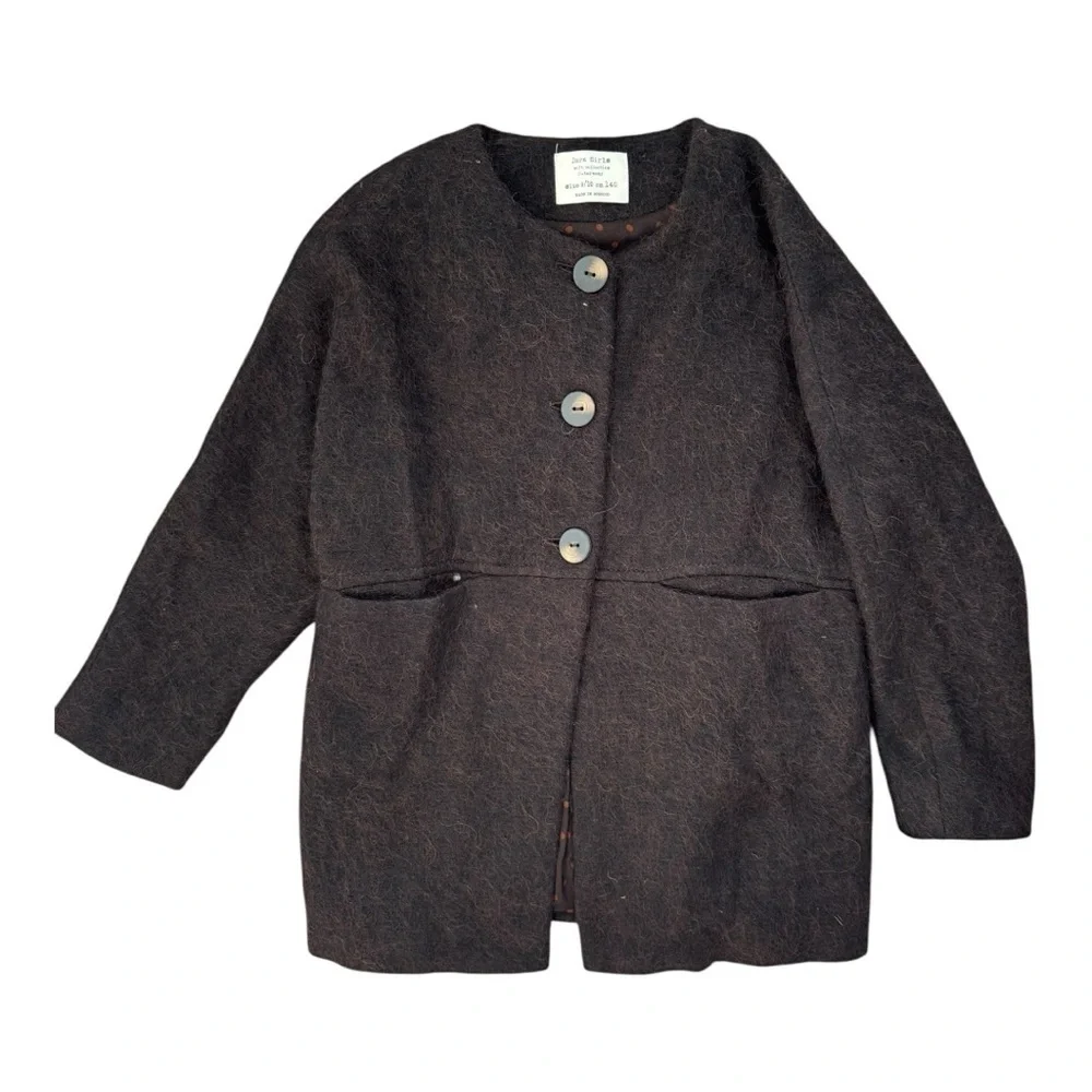 ZARA Girls Soft Collection Outwear Alpaca Wool size 9/10 cm140